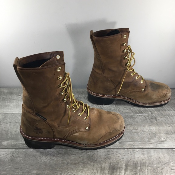 Georgia Boot Steel Toe Waterproof 400G Insulated Logger Work Mens Boots Size 12 - Picture 3 of 10